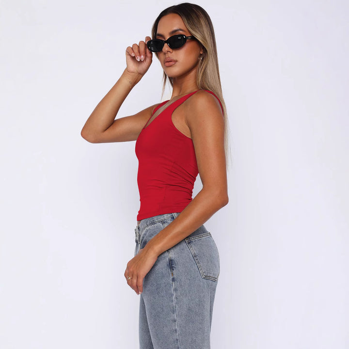 Dame Figurtilpasset Tanktop med firkantet Udsnit Stilla