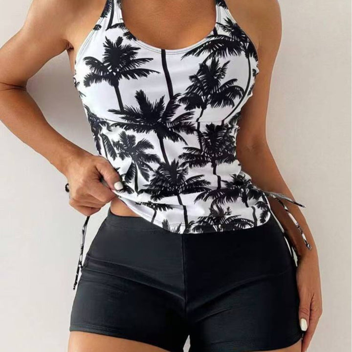 Damer Tankini-overdel med sporty shorts Skovae