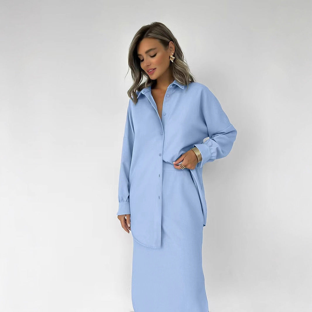 Dame afslappet skjorte bluse i behagelig bomuldsblanding med elegant pasform Stilla