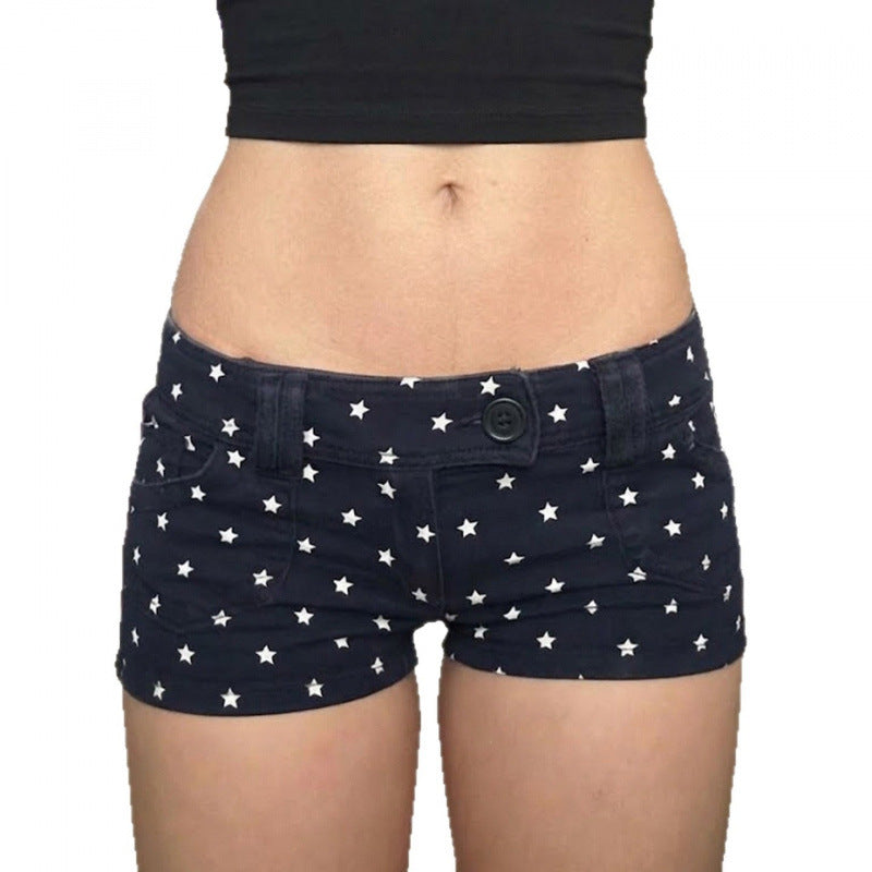Damen Modische Shorts mit Sternenmuster und praktischem Schnitt Skovae