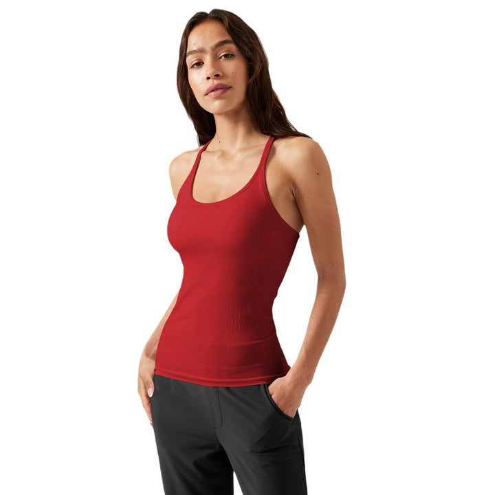 Dame sports tanktop med fin rib struktur Stilla