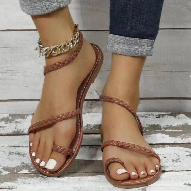 Dame Braid-sandaler med elegant ankeldesign og skridsikker sål Stilla