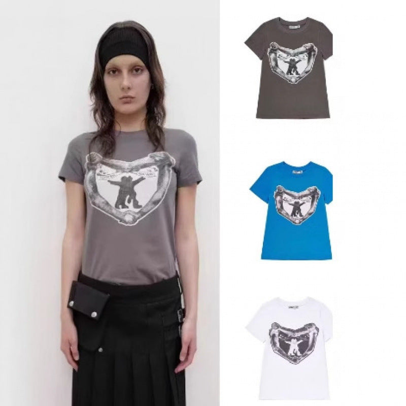 Dame Grafisktryk Kortærmet T-shirt Stilla