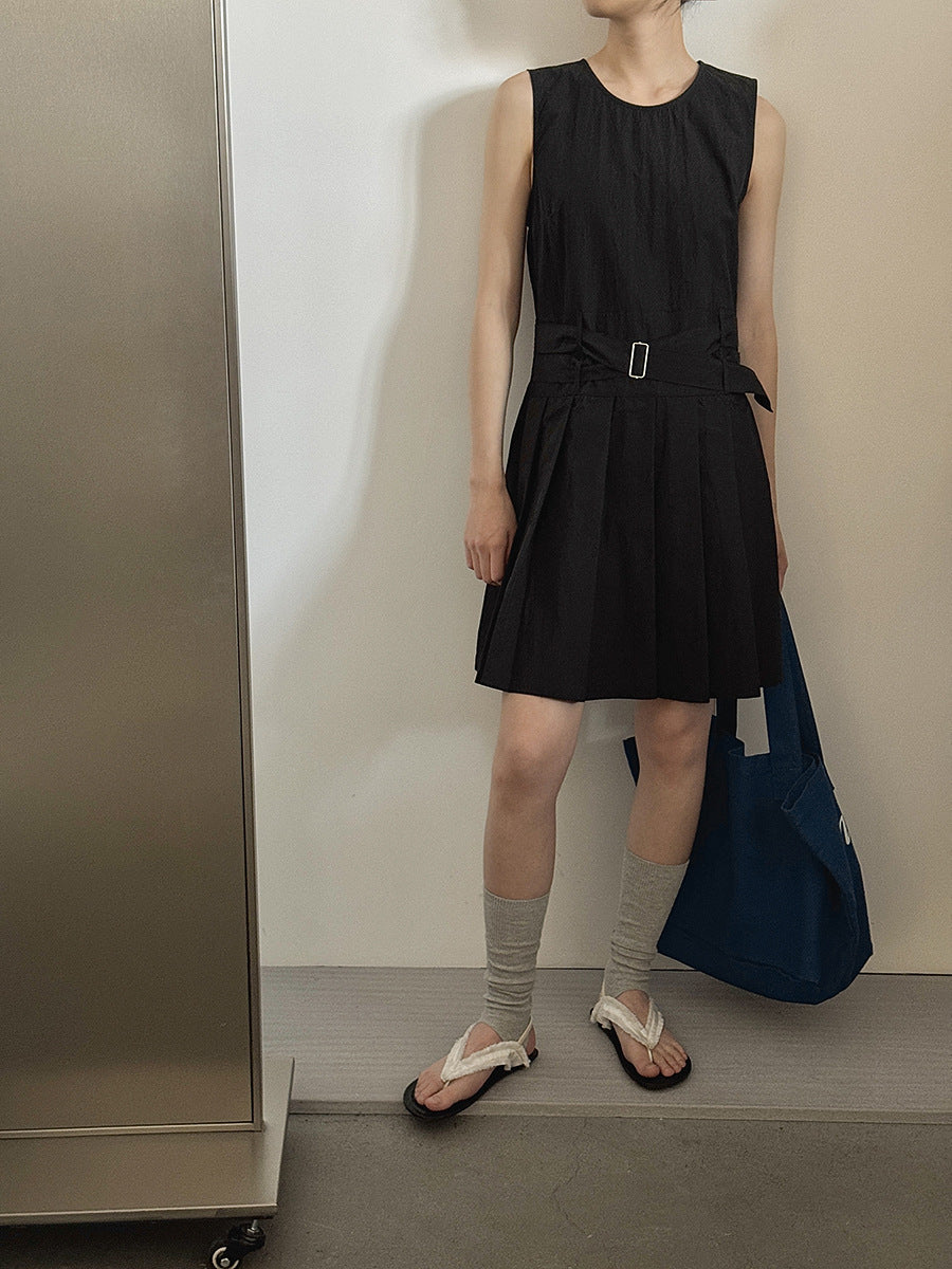 Dame mode Plissé-nederdel med elegante sidelomme Stilla