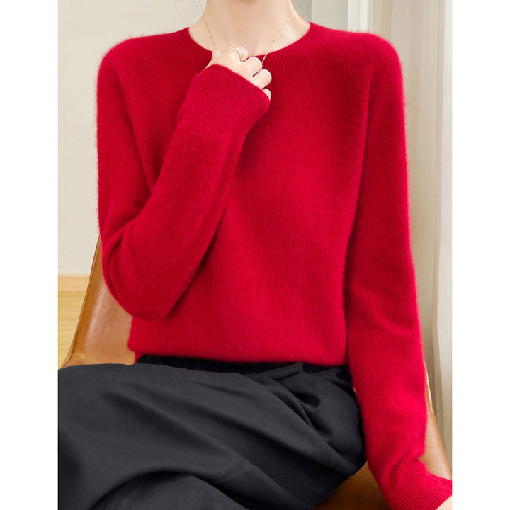 Damer finstrikket pullover med en løs pasform og elegant rund halsudskæring Stilla
