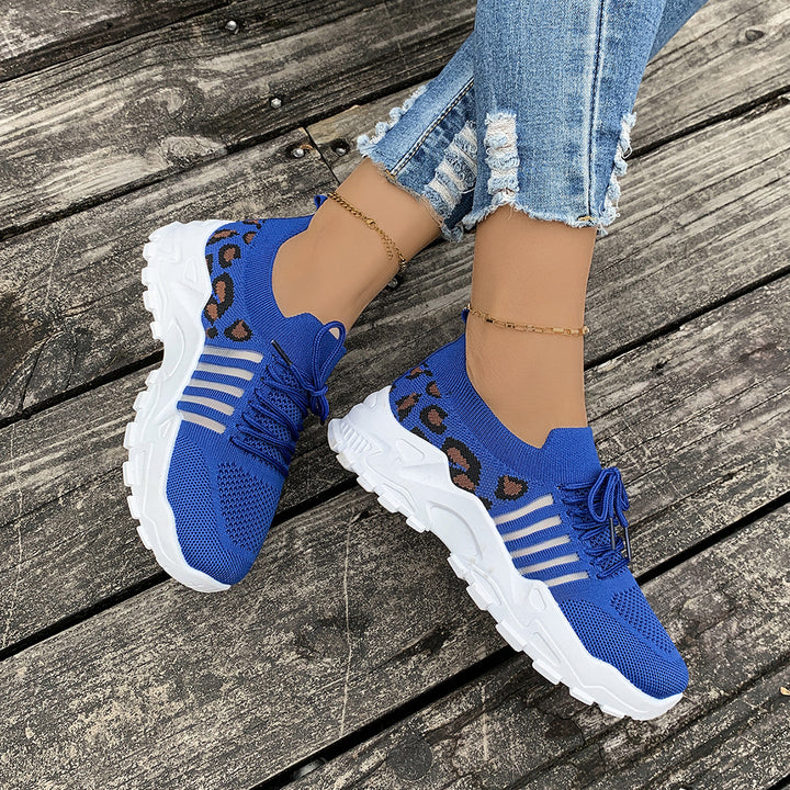 Dame Sporty Sneakers med åndbart strikket overflade og fleksibelt såleprofil Stilla