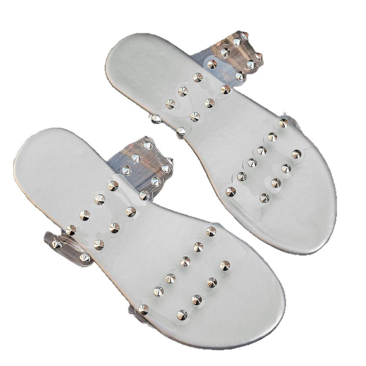 Dame mode sandaler med elegante perledetaljer Stilla
