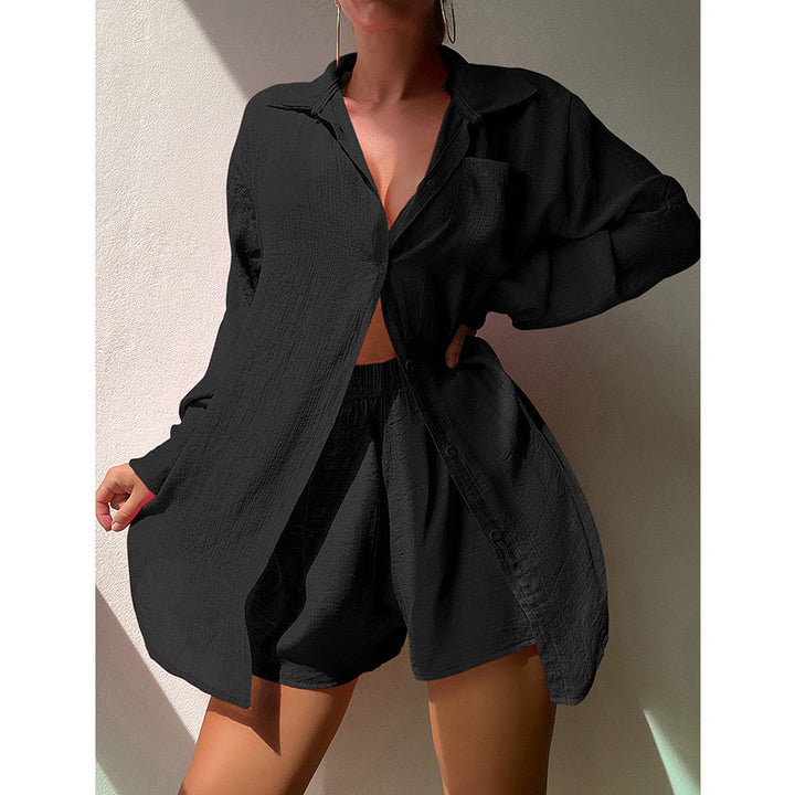 Dame afslappet sæt med oversized bluse og shorts Stilla