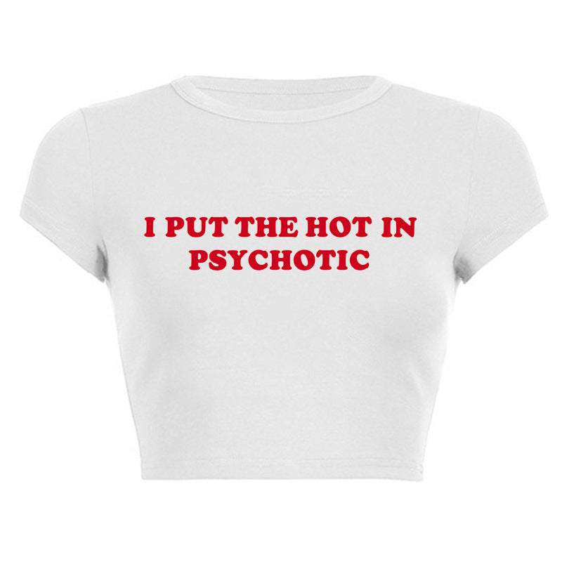 Dame Graphic T-Shirt med kreativ skrift og moderne snit Stilla