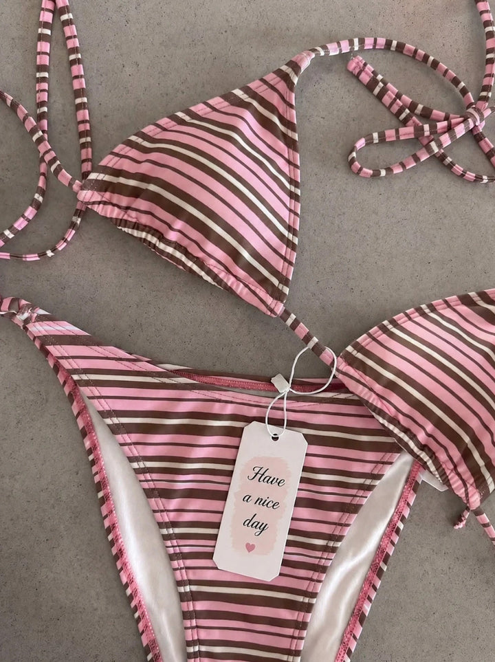Dame Triangel-Bikini med klassisk prikmønster Skovae
