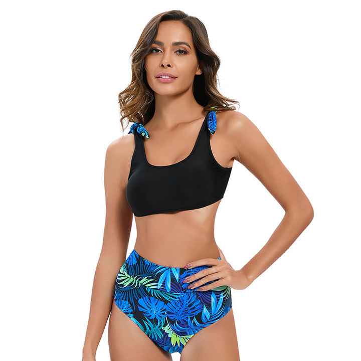 Dame Sporty Bikini-Sæt med højt skåret trusse og justerbare stropper Stilla