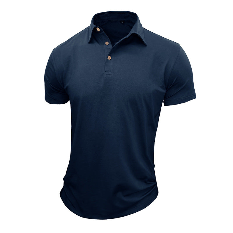Herrer polo t-shirt med sportslig snit og åndbart bomuld Stilla