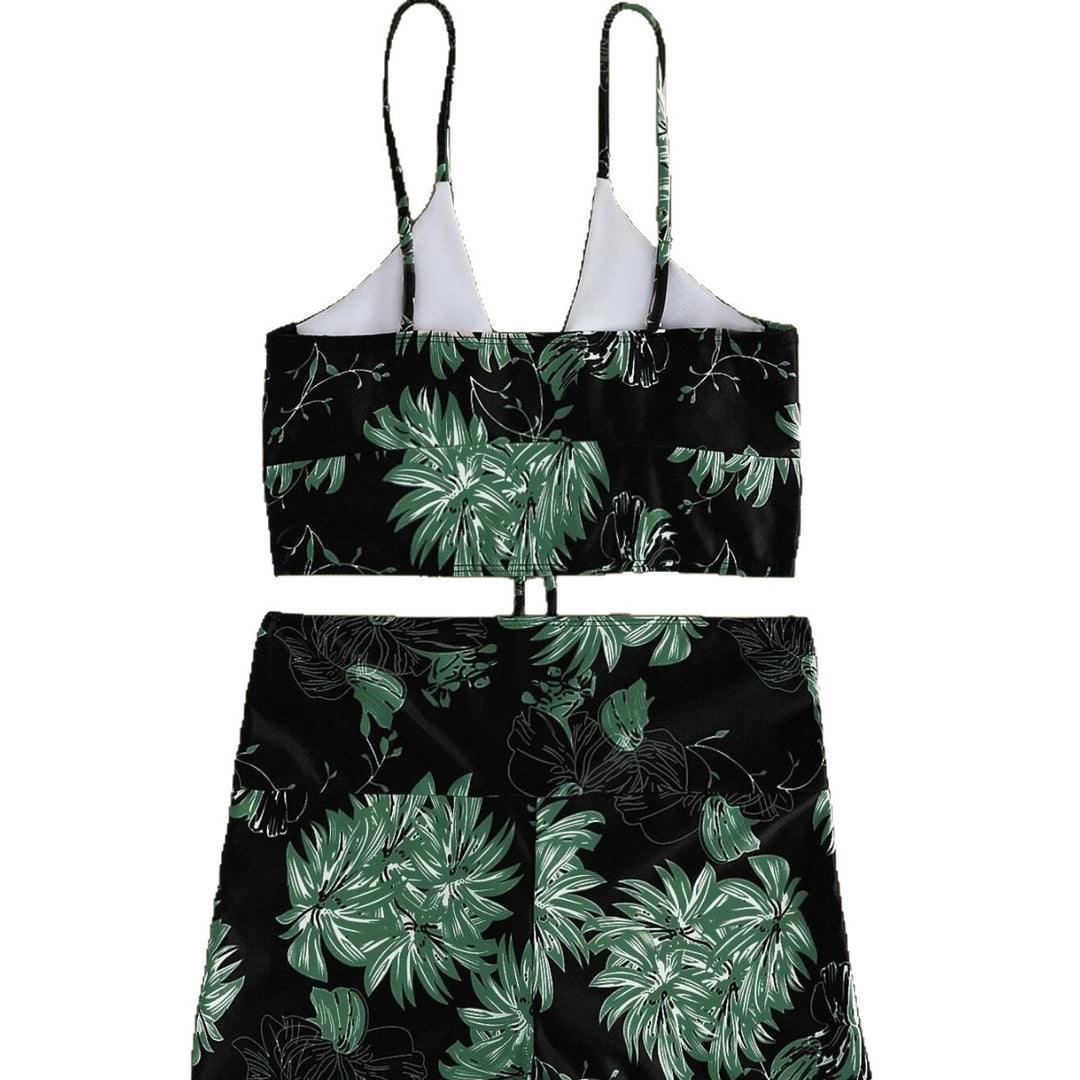 Dame Sporty Bandeau bikini sæt med justerbare stropper og flæsedesign Stilla