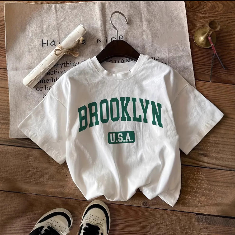 Dame oversized T-shirt med nostalgisk Brooklyn-design Stilla