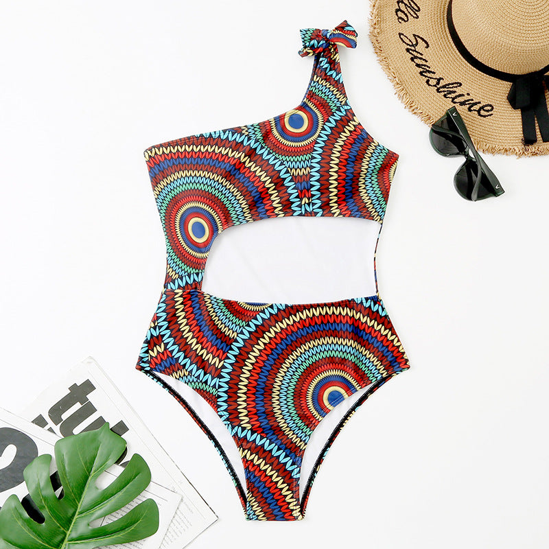 Damer En-skulder Cut-Out Monokini Badedragt Stilla
