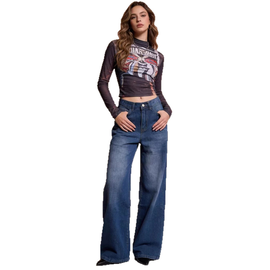 Dame Løst skåret High-Waist Jeans med raffineret taljering Skovae