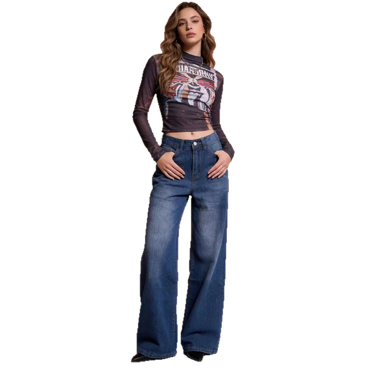 Dame Løst skåret High-Waist Jeans med raffineret taljering Skovae