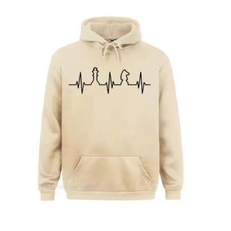 Kvinders Hoodie med Kreativt Skakmotiv Skovae