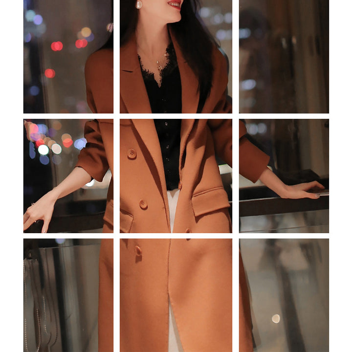 Dame elegant strikbluse med romantiske spidsdetaljer Stilla