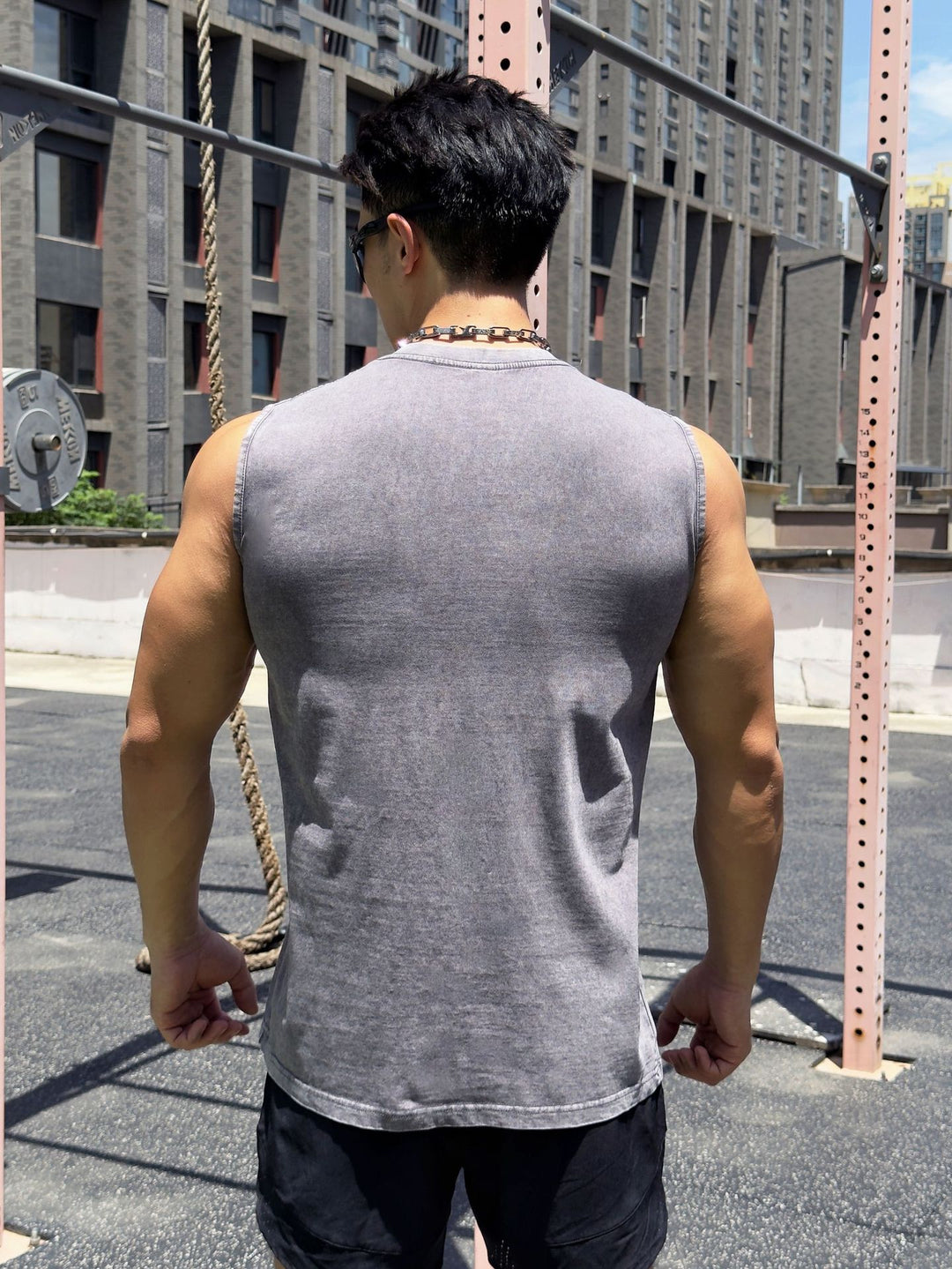 Herrer ærmeløs fitness-shirt med innovativt stofteknologi Stilla