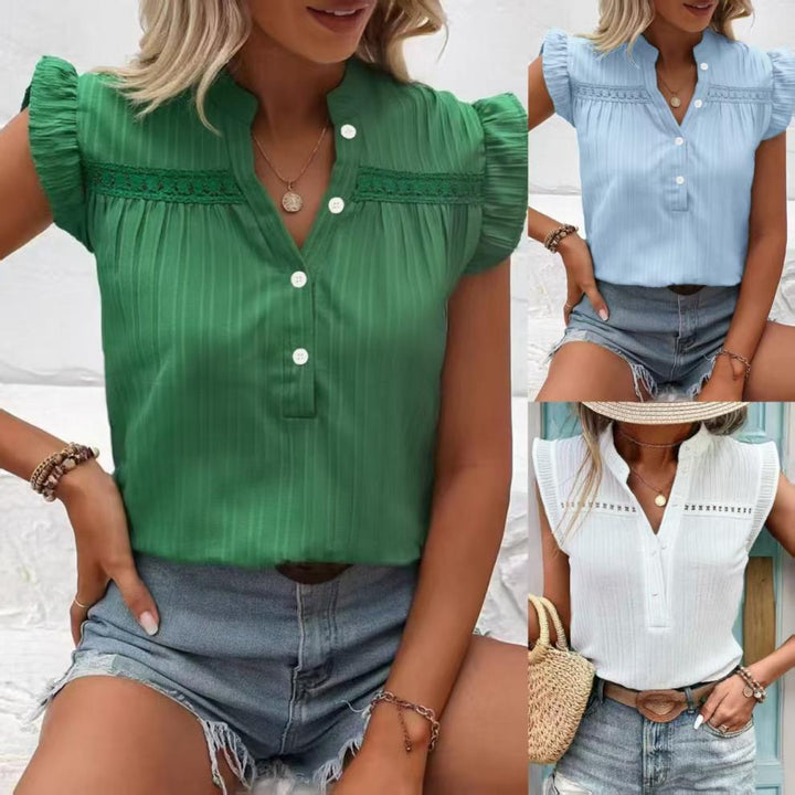Dame Rynkesleeve Fritidsbluse Stilla
