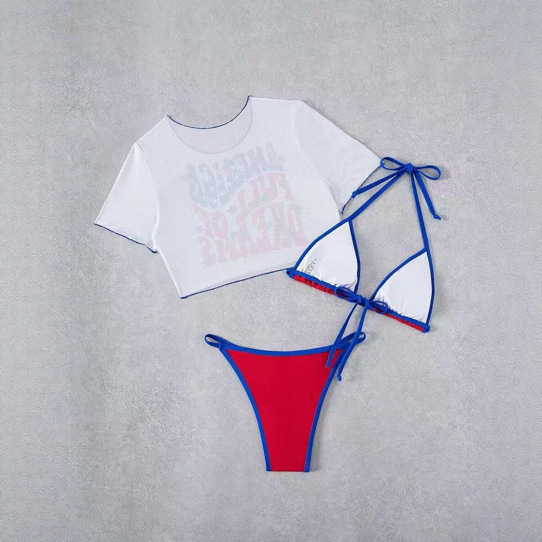 Dame Crop Top og Højskåret Bikini-trusser Skovae