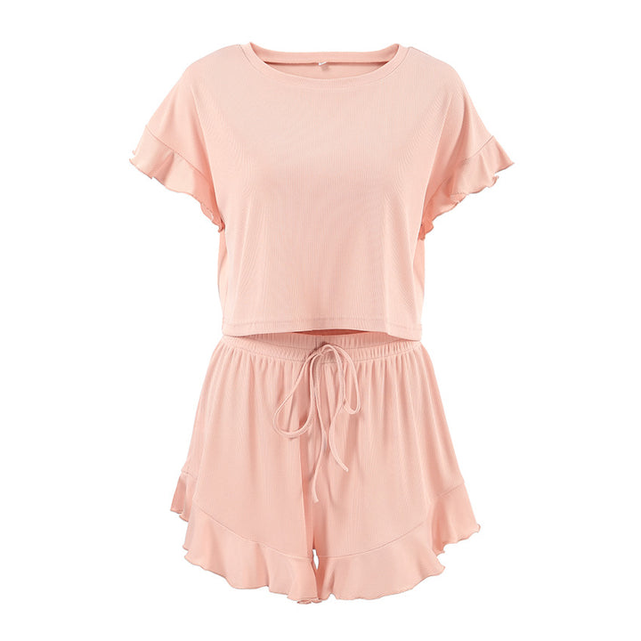 Dame fritids-sæt med afslappet cropped top og legende shorts Stilla