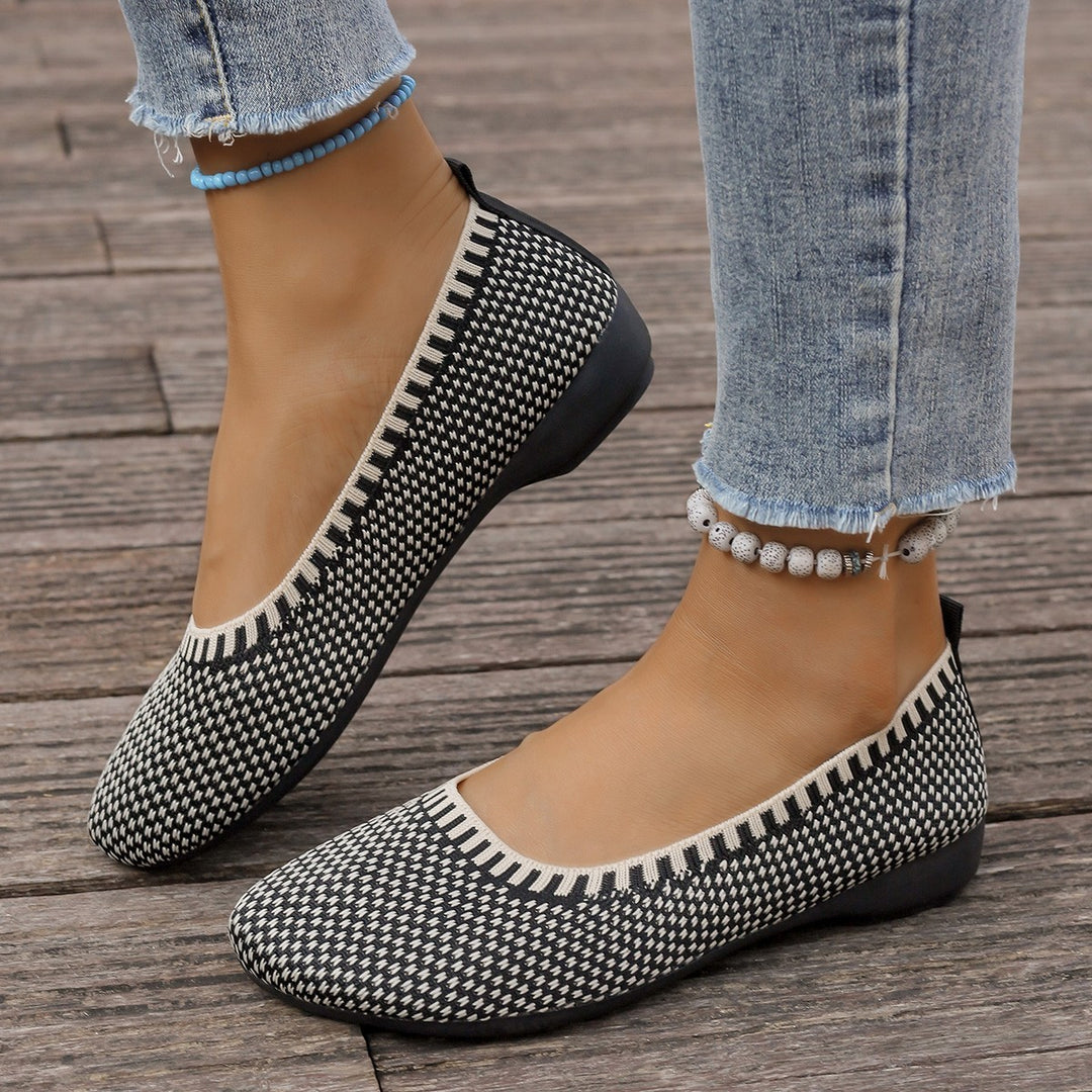 Dame Ballerinas med struktureret overmateriale og skridsikker sål Stilla