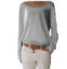 Dame afslappet Off-Shoulder top i let stof med bred pasform Stilla