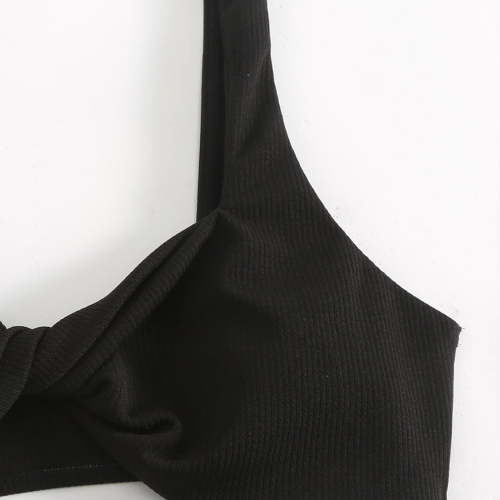 Dame bikini-sæt med knude-detail Stilla