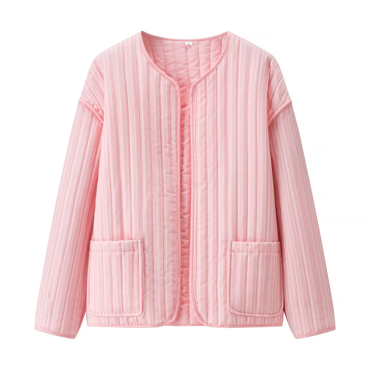 Dame quiltet oversized jakke med praktiske lommer Stilla