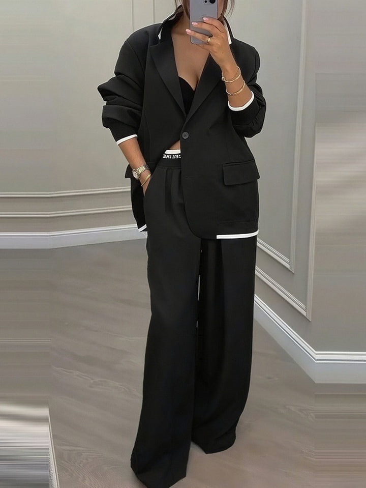 Kvinders fashionable oversized blazer sæt med elegante jakkebukser Stilla