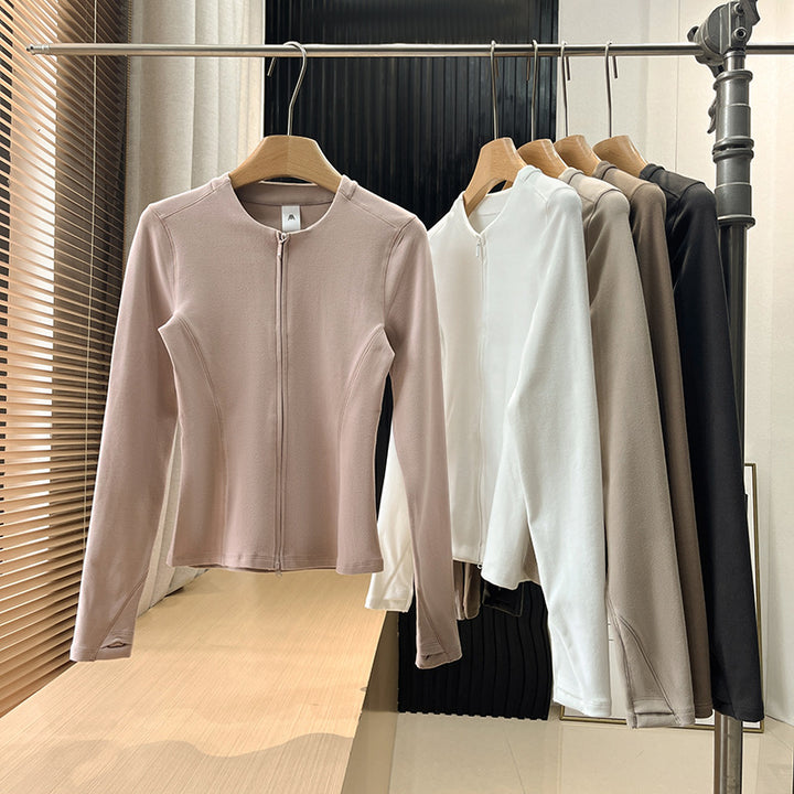 Dame sporty langærmet jakke med letvægts, åndbart materiale Stilla