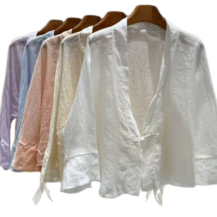 Femme Elegante Løs Pasform Let Kimono Jakke Stilla
