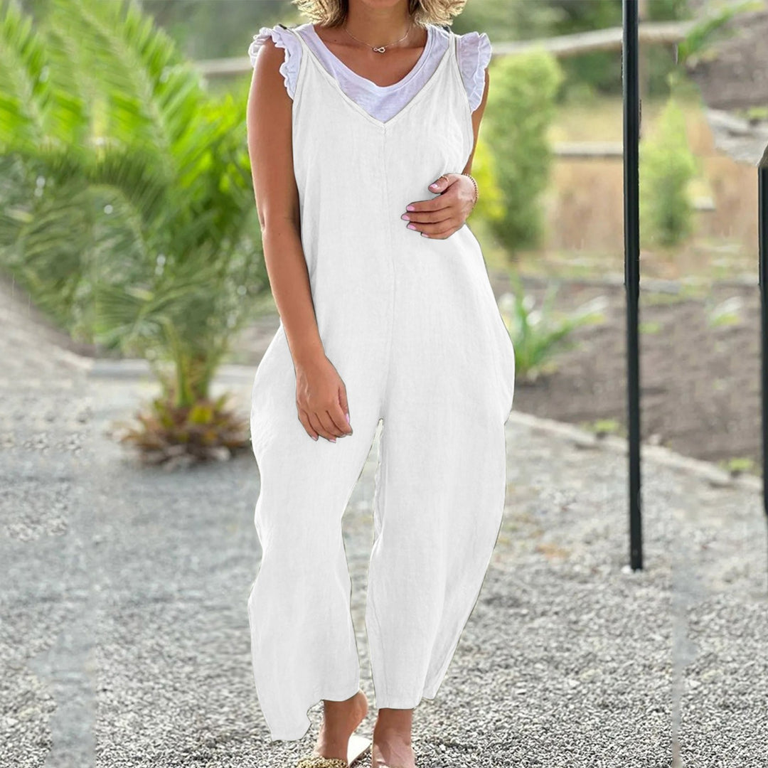 Dame Fritids Spaghetti-strop Jumpsuit Stilla