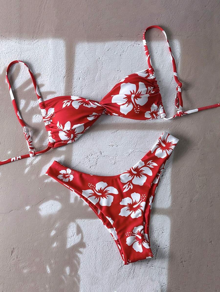 Dame Floral Bikini-Sæt Skovae