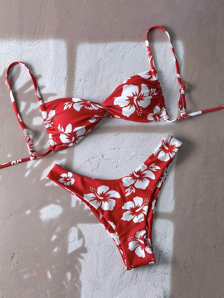 Dame Floral Bikini-Sæt Skovae
