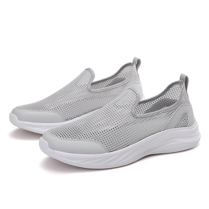 Herrer nan åndbar net-sportsko med slip-on form og stødabsorberende sål Skovae