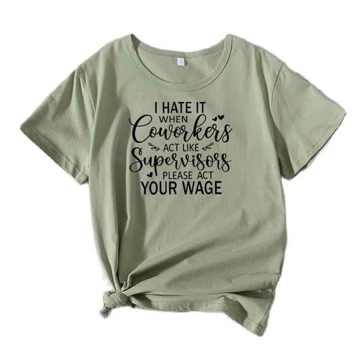 Kvinder Sjovt Grafik T-Shirt Stilla