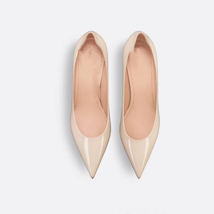 Femme Spids-Tå Stiletto-Pumper med elegant kurveformet hældesign Stilla