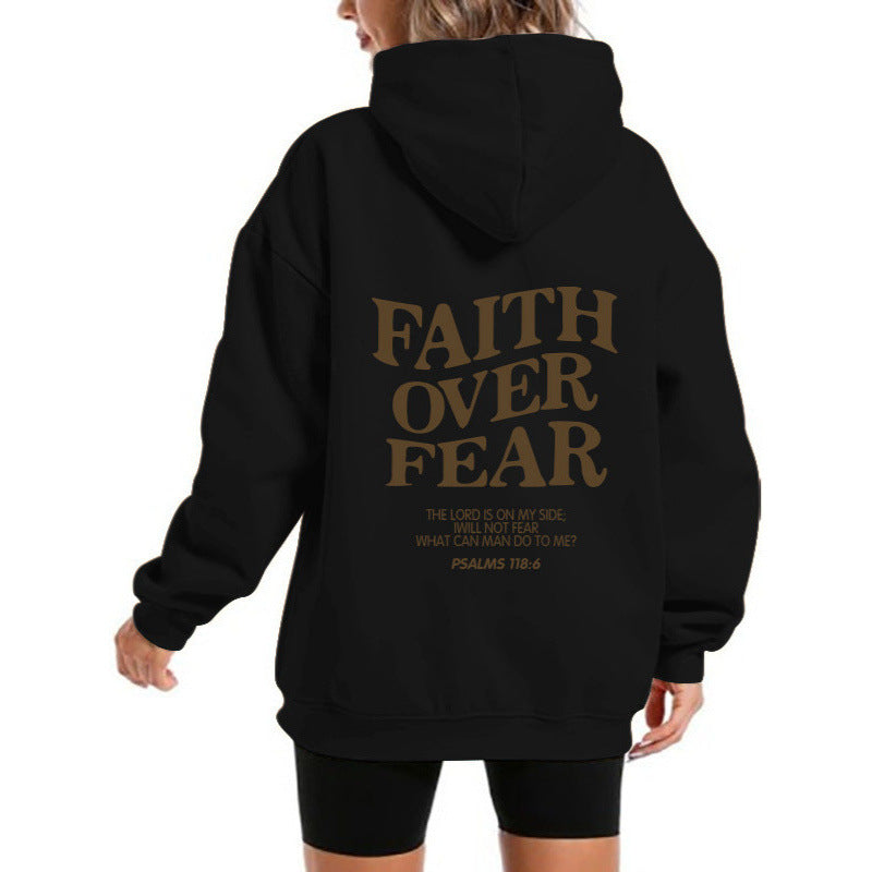 Kvinders hoodie med motiverende tekst og komfortabel pasform Skovae