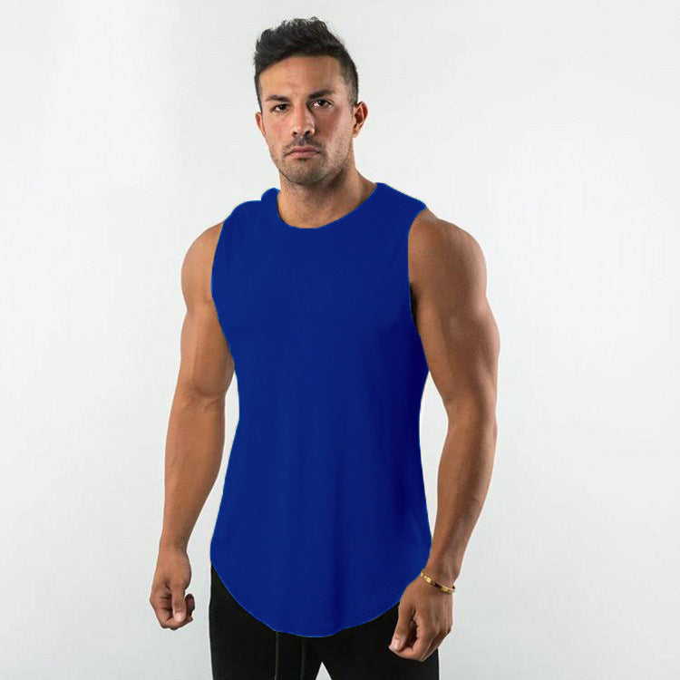 Herrer Åndbart Muscleshirt med Rundhalset Snit og Ergonomisk Snit Stilla