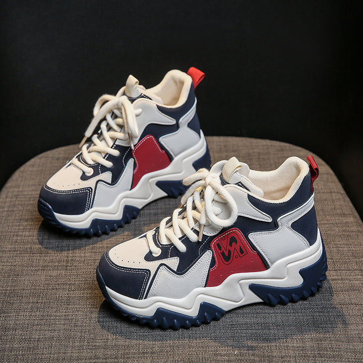 Dame Chunky Sneakers med skridsikker sål og åndbar mesh-konstruktion Stilla