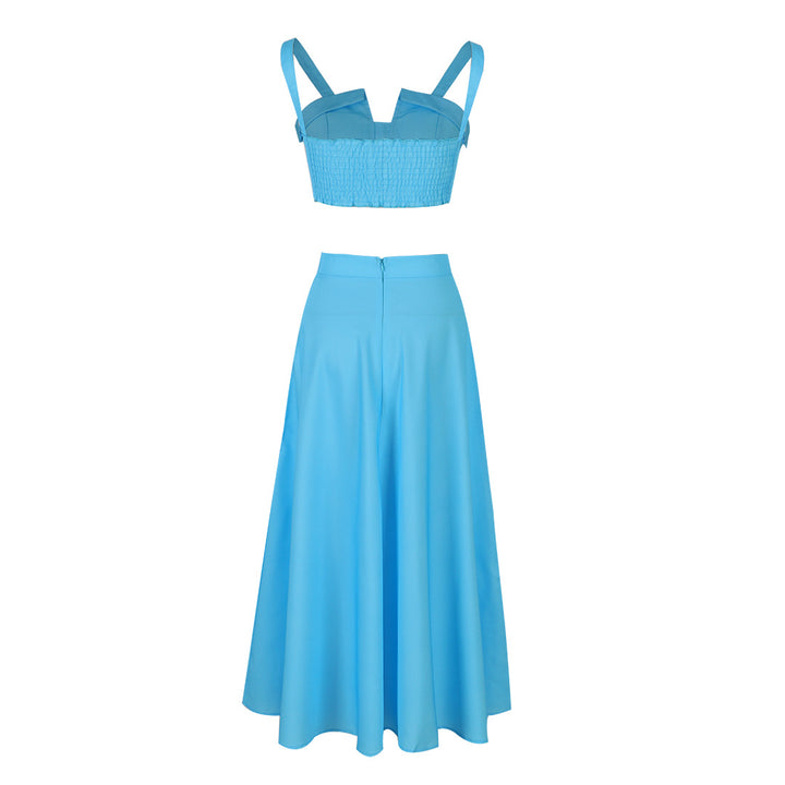 Dame Maxi-nederdel med blomster- og grafisk design Stilla