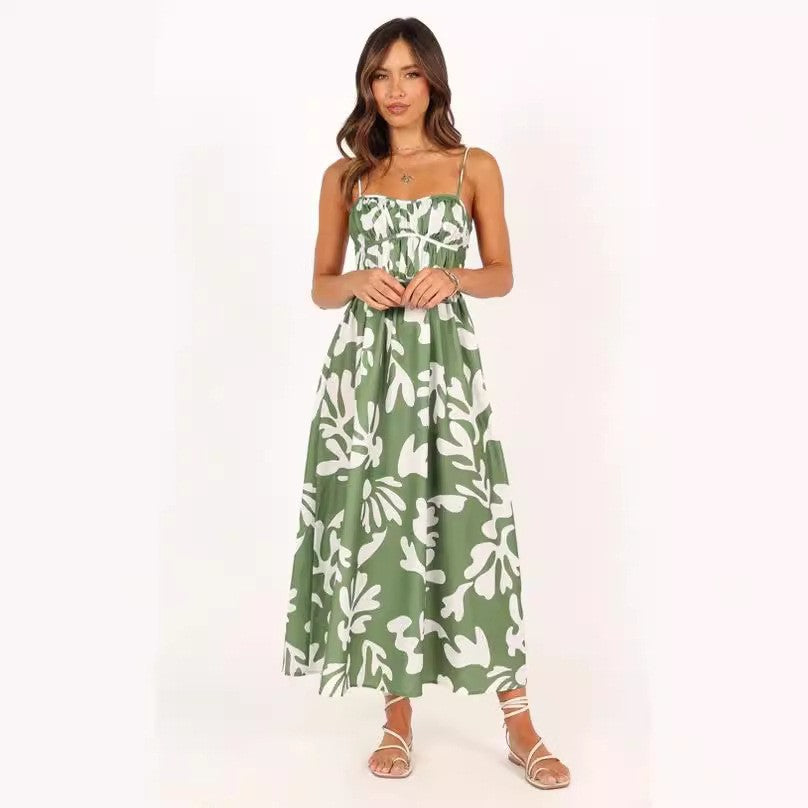 Dame Flydende Floral Maxi Kjole Stilla