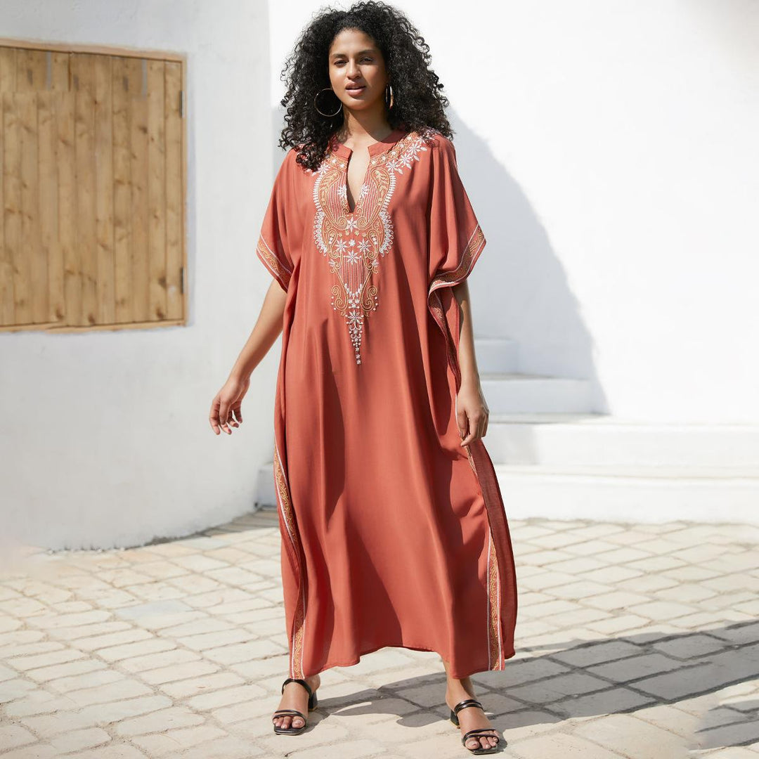 Dame høj kvalitet Kaftan kjole med elegante broderier Stilla