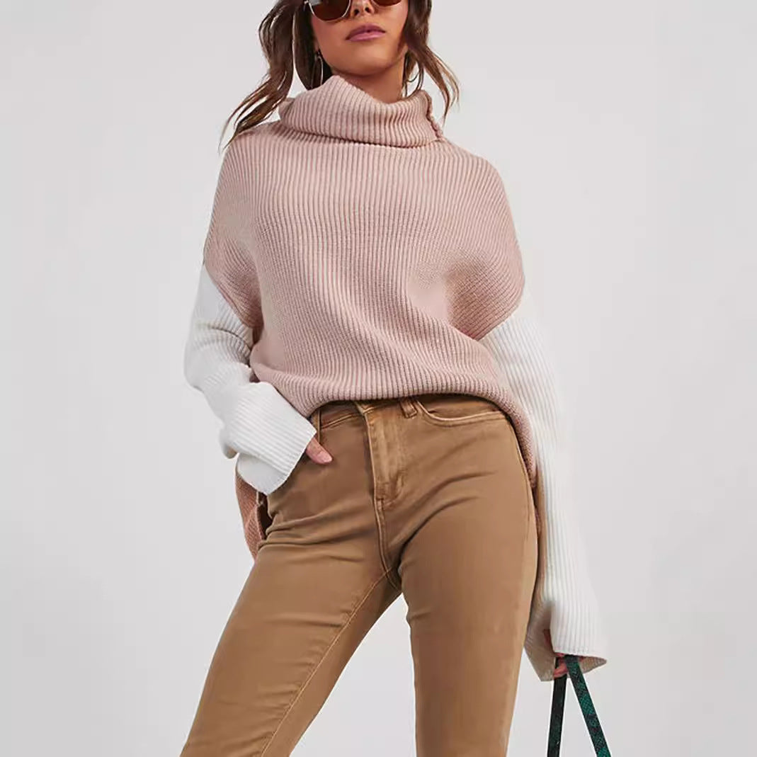 Damer moderigtigt højhalset sweater i elegant rib design Stilla