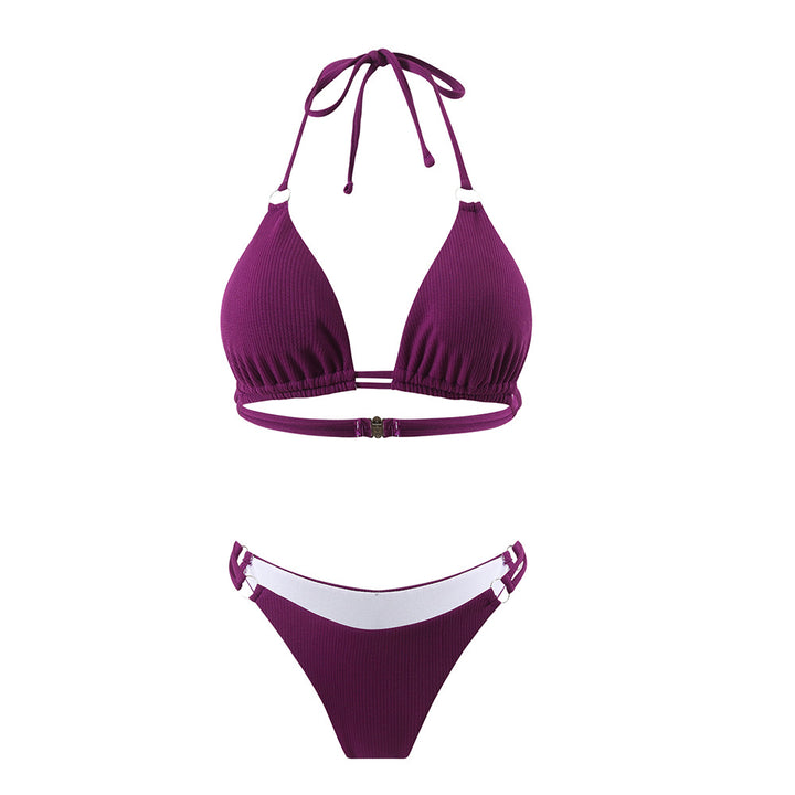 Dame triangel-bikini med justerbar top og smalle stropper Stilla