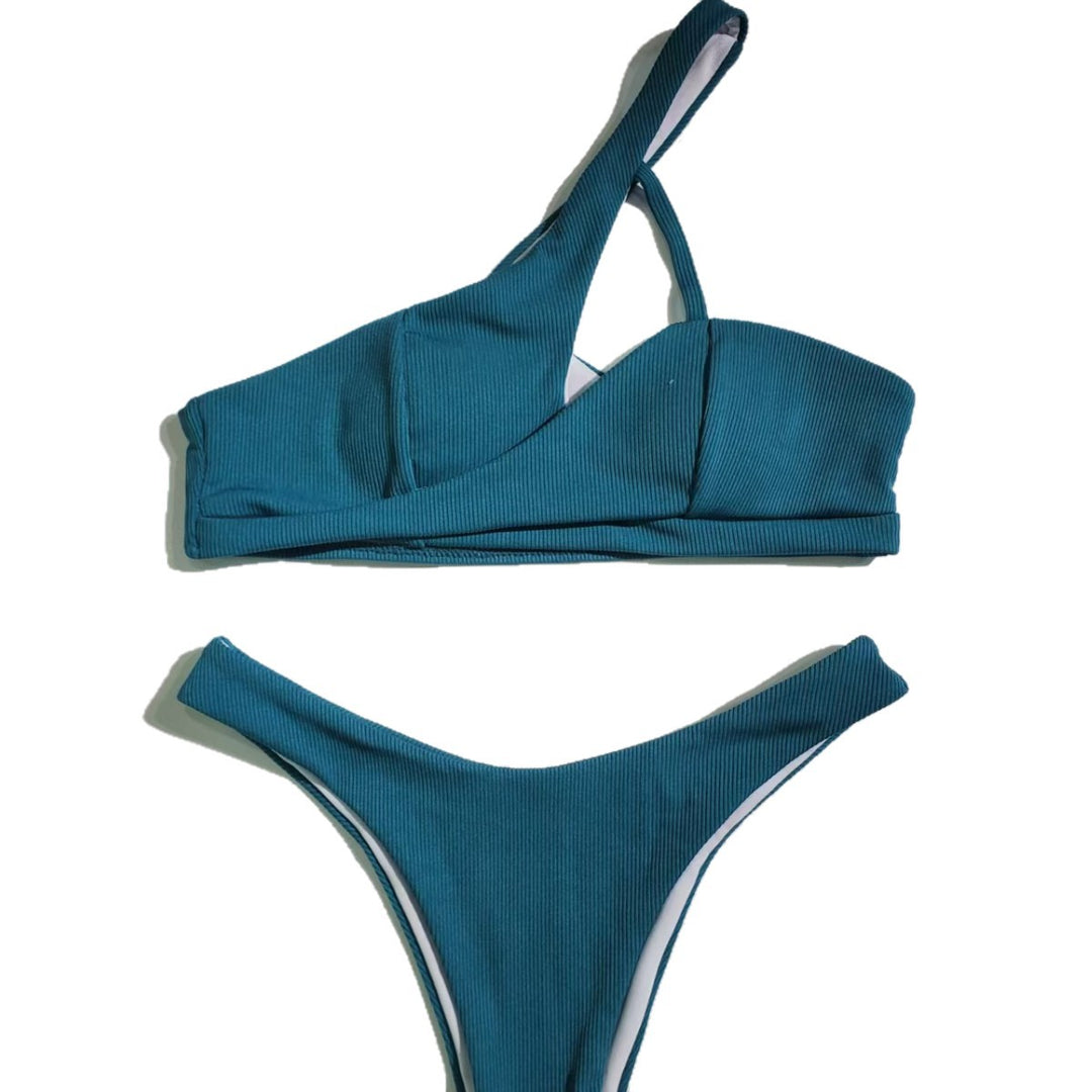 Dame Ensidig Bikini med moderigtig snit og elegante detaljer Skovae