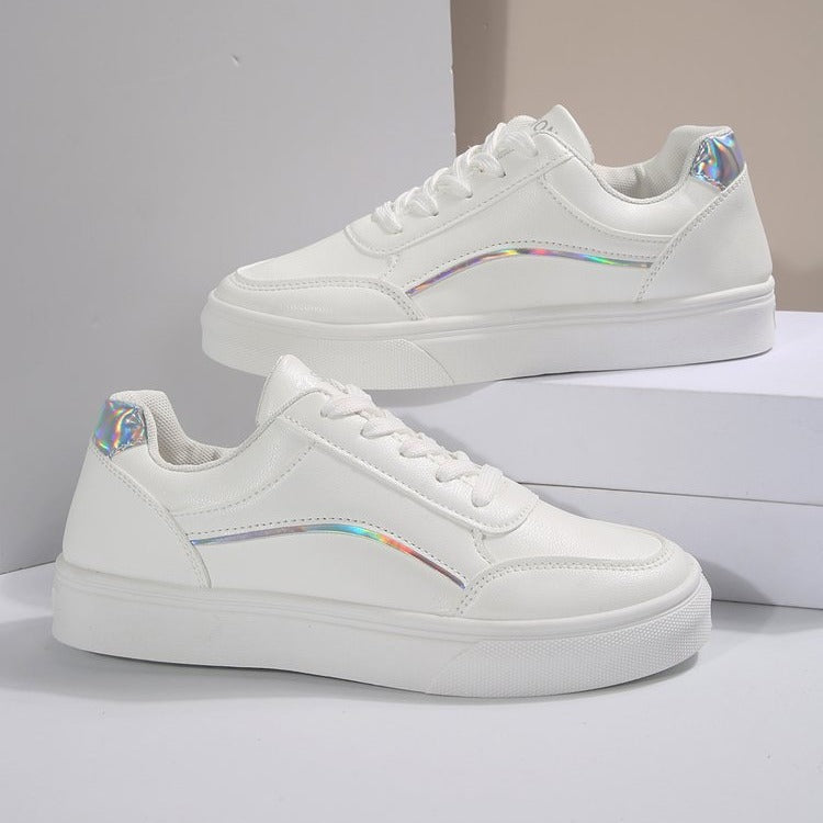 Dame Mode Sneakers med accenter i metallic Stilla